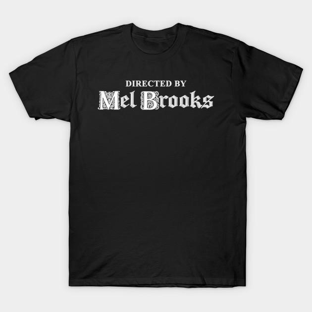 Men Black Print T-shirt Directed By Mel Brooks No-Cut Transfer Paper Print Cotton Tshirt S чёрный
