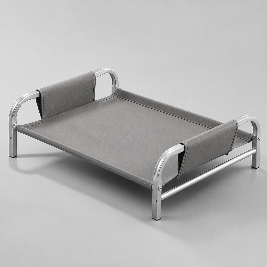 Elevated Dog Bed with Steel Frame Easy to Assemble for Indoor Home Use