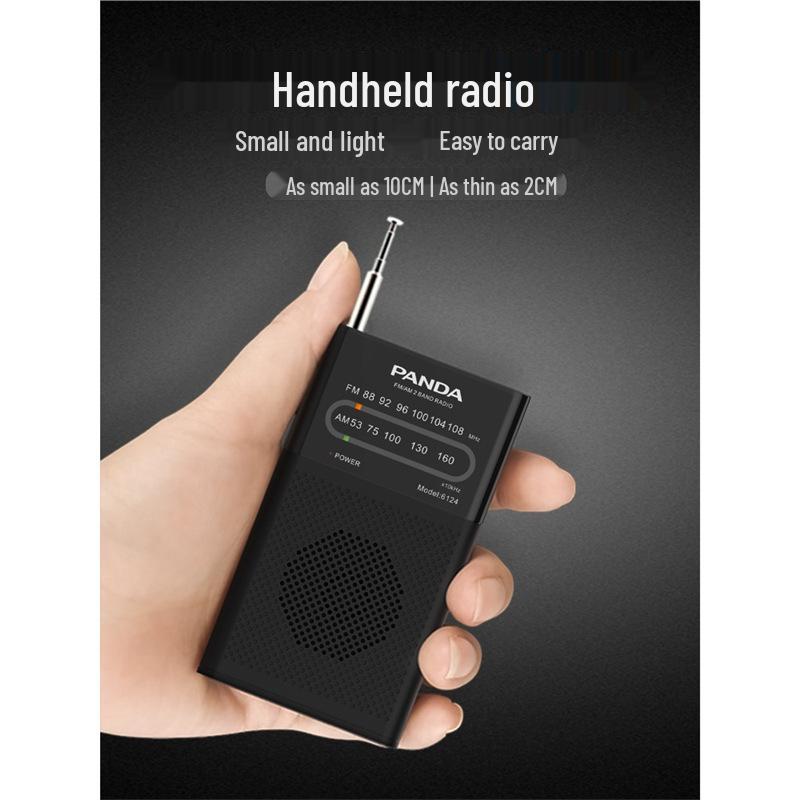 Panda6124 Mini Retro FM Radio - Vintage Portable for Seniors
