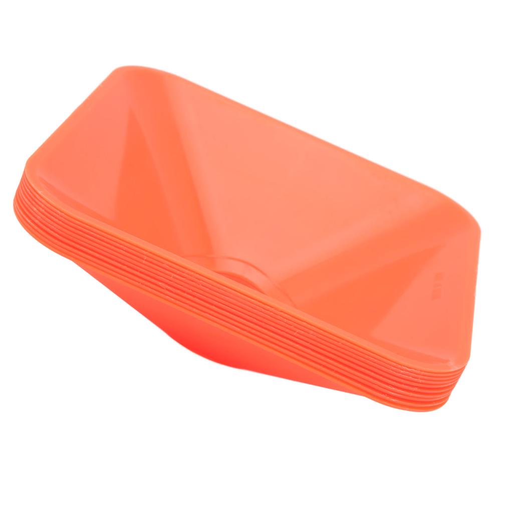 10PCS Training Cones Square Bright Color Stackable Compact Cones Marker for Sports Football Orange