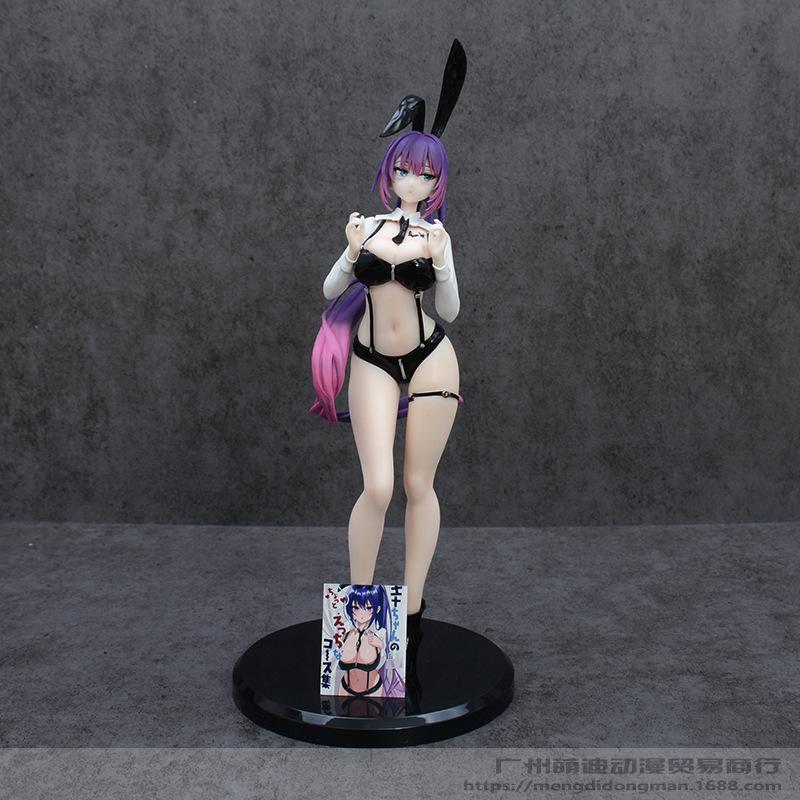 Yuna Bunny Girl Anime Figure Standing Pose Purple Hair Boxed Collectible Model Desktop Decoration Gift For Anime Fans Collectors