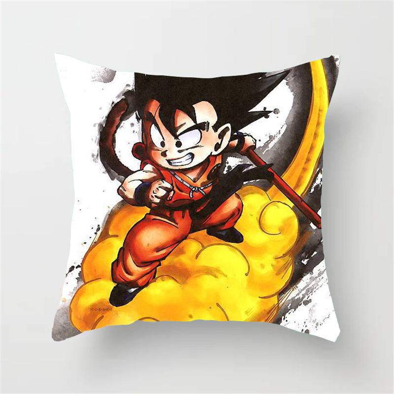 Anime Dragon Ball Pillow Cover Cartoons Son Goku Action Figures 45x45cm Square Pillowcase Sofa Decor Cushion Cover Toys Gifts