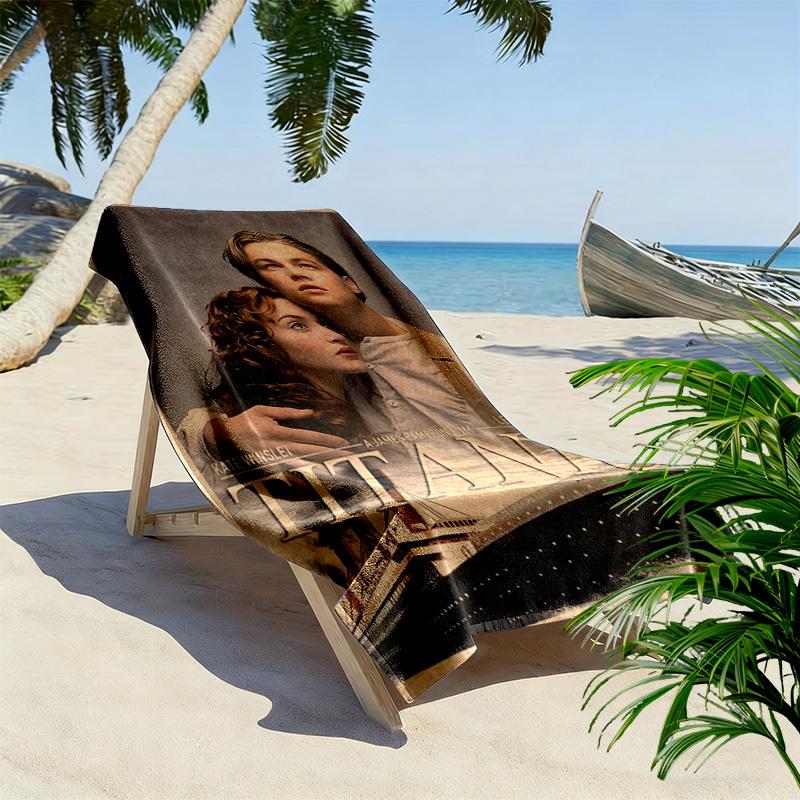 Echoes Gatsby's Glamour Beach Towel Beach Towel for Vacation Photos Beach Swim Absorbent Bath Towel Outdoor Pool Towel Fashion Comfort Beach Towel