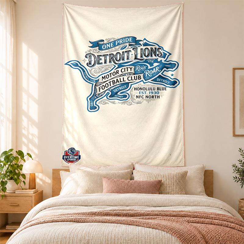 Detroit Lions Tapestry highquality for decorating living room bedroom dorm walls ideal as bedroom wallart orholiday gift