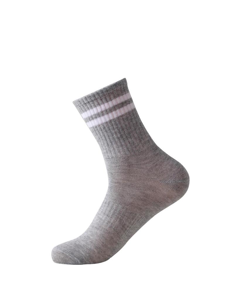 Women's Striped Mid-Calf Over-the-Knee Non-Slip Sports Socks: Two-Stripe Spring/Autumn Versatile Casual Style.
