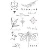 Y2K Sexy Butterfly English Cross Finger Waist Belly Tattoo Sticker Holiday Party Decoration Sticker