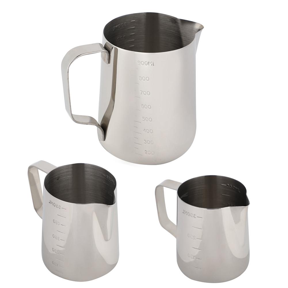 Pichet à café, pichet à mousse de lait, pichet à café, tasse à mesurer en acier inoxydable, pichet à café, pot à mousse de lait, pichet à expresso latte