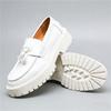 Designer New Men's White Platform Elevator Casual Shoes Luxury Male Tassels Loafers Formal Flats Dress Footwear Zapatos Hombre