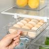 Pull-out Transparent Egg Storage Container Tray Dispenser Refrigerator Cupboard Drawer Reusable Vegetable Organizer Supplies