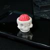 Tactile Sensory Tools for Students 3D Printed Skull Brain Keyboard Clicker, Stress-Relief Keytop Bag Fidget Gadget Charm, Creative Focus Aid