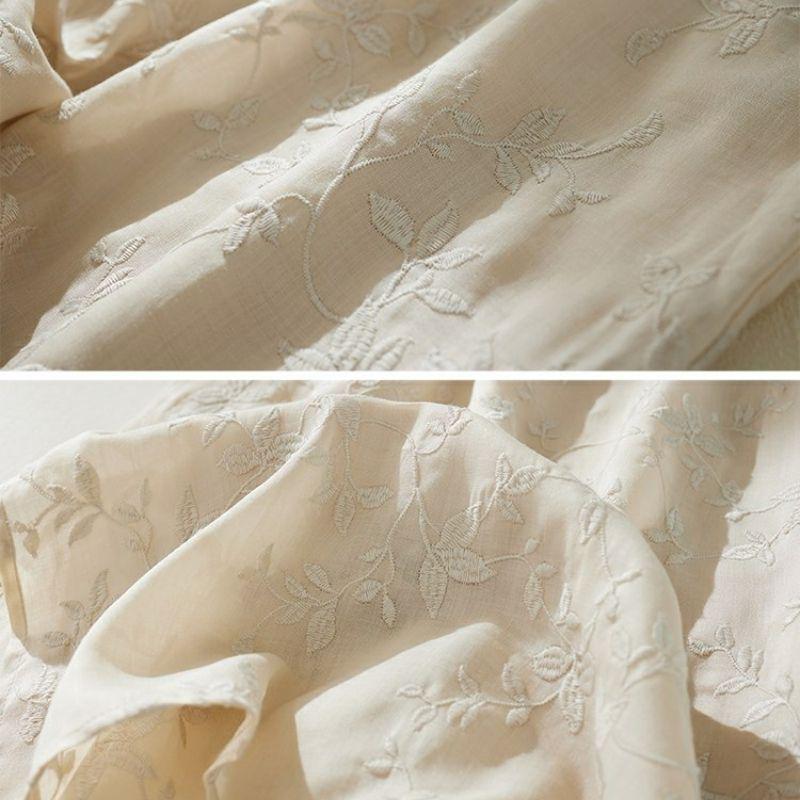 Qipao en Coton et Lin pour Femme 2026: Nouvelle Collection d'Été en Acétate, Style National Chinois Amélioré
