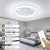 48cm Ceiling Fan Light, Thin Silent Ceiling Fan with Remote Control, Unlimited Dimming, 6-speed Adjustment, Bedroom Living Room
