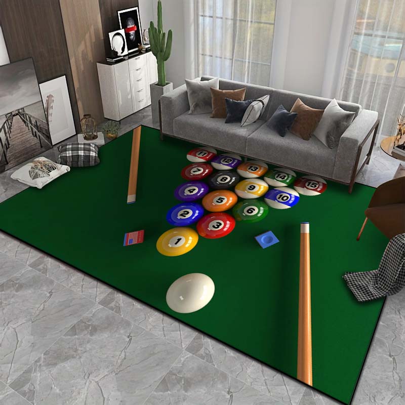 HD Billiards Rug Carpets for Bedroom Living Room Sofa Door Mat Dressing Room Rugs Large Size Machine Washable