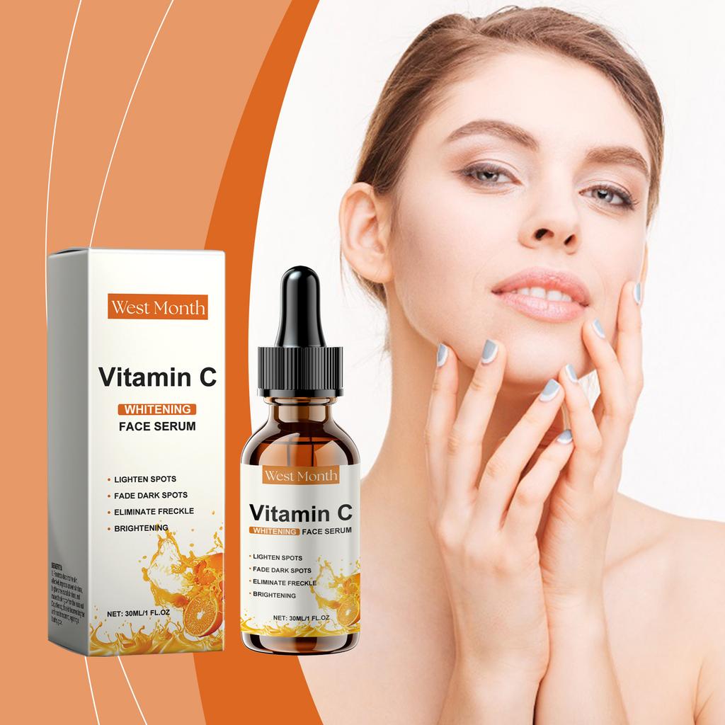 Vitamin C Face Serum Moisturizing Hydrating Smooth Skin EU CPSR Certified West Month Facial Care Serum Less