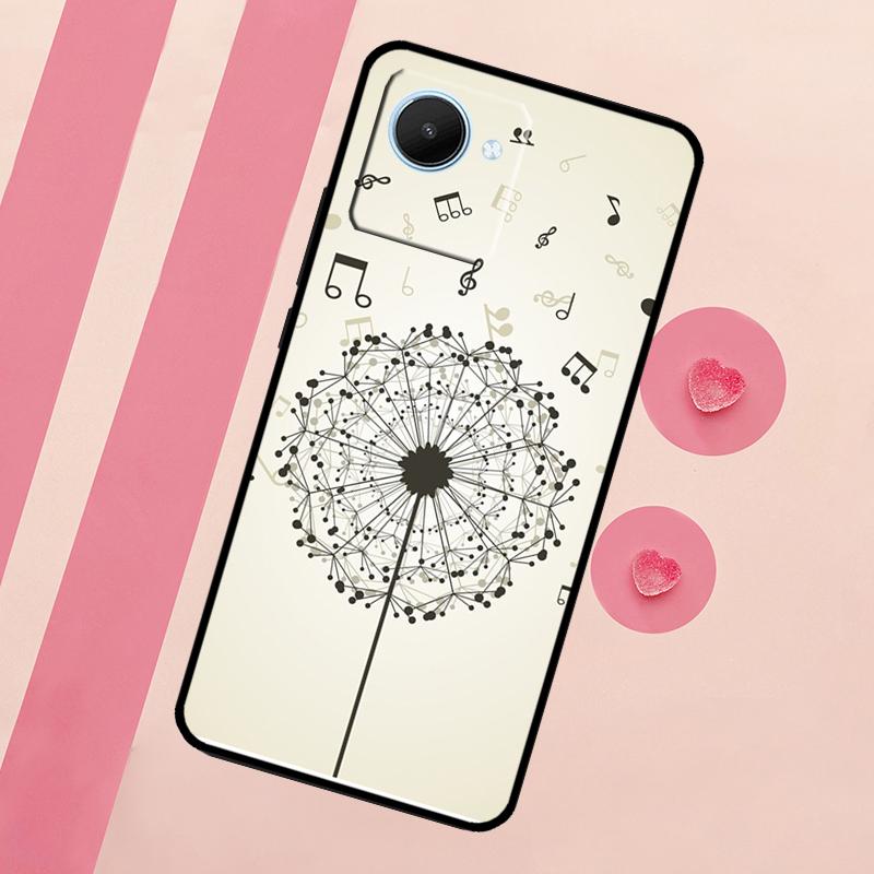 Dandelion Case For Realme 11 Pro Plus 10 9 GT Neo 5 3 3T C11 C15 C25s C21Y C30 C31 C33 C35 C53 C55