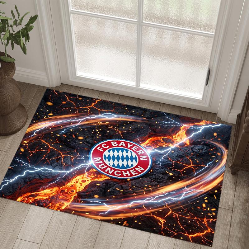 Bayern München Design Kristall Sammet Matta Mysig Icke?Halkskyddad tryckt matta för sovrum, vardagsrum, entré