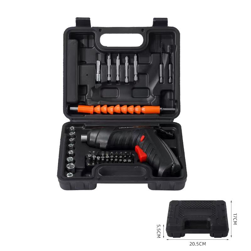 Rechargeable Handheld Electric Screwdriver and Drill Set with Screw Bits