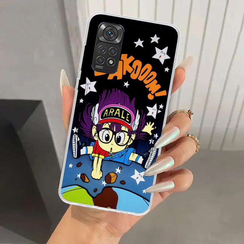 Dr Slump Arale Anime Phone Case for Xiaomi Redmi Note 15 14 14S 13 12S 12 Pro 11S 11 Plus 11T 11E 10S Soft Funda Print Shell Red