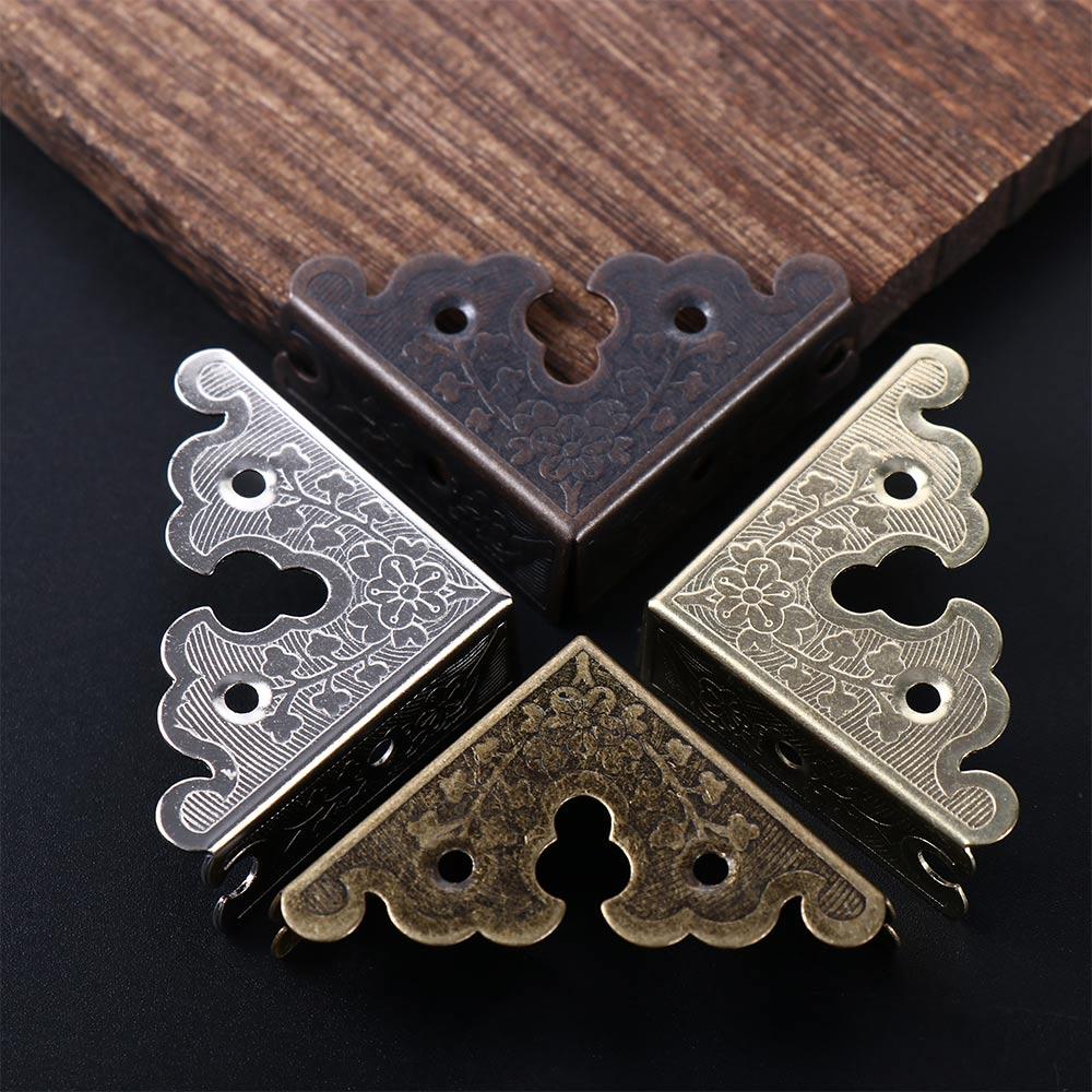 

with Nails Jewelry Box Furniture Hardware Corner Brackets Decorative Protectors Corner Protectors бронзовий