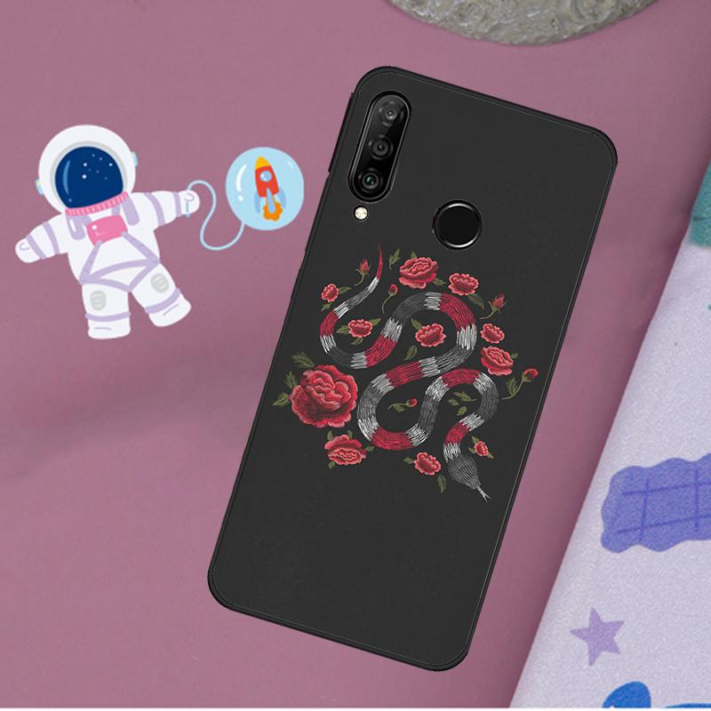 Snake Flower For Huawei Nova 5T 9 10 SE 7i 8i 11i 12i Y60 Y61 Y70 Y72 Y73 Y90 Y91 P20 P40 P30 Lite Case