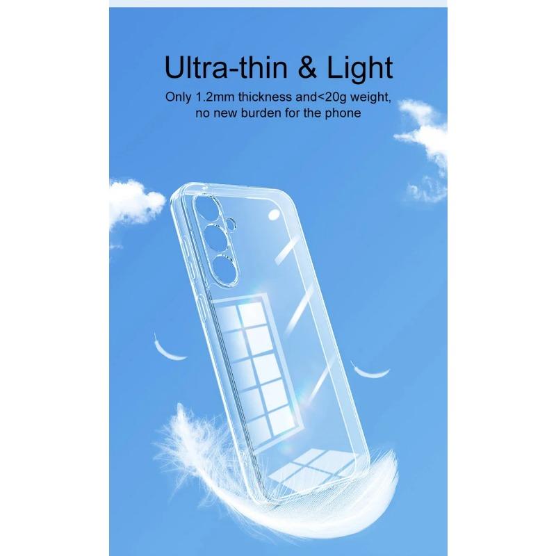 Full Camera Protection Silicone Soft Case For Samsung Galaxy S24 S23 S21 FE S22 Plus A14 A34 A54 Ultra Thin Clear Case Cover TPU