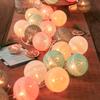 LED Indoor/Outdoor Hanging Cotton Ball String Lights - Perfect for Children's Rooms, Weddings, Camping, and Proposals