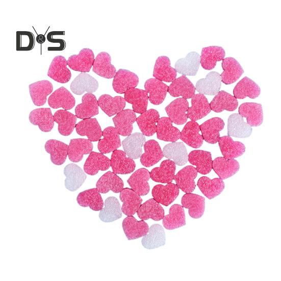 Lot de 100 perles en mousse portables, très extensibles, en forme de cœur, pour remplir une boîte à fleurs de la Saint-Valentin