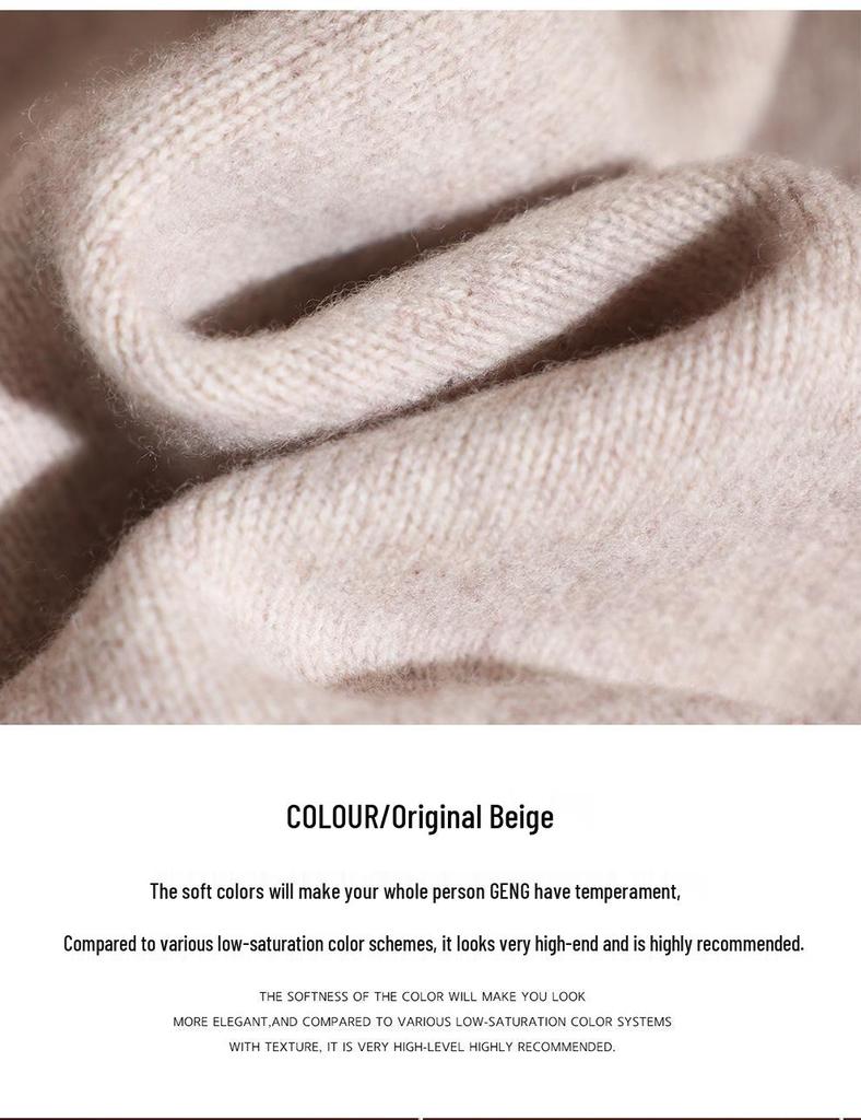 Women's High Neck Lambswool Base Layer: Warm, Thick Autumn/Winter Slimming Pullover Sweater