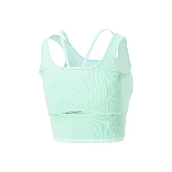 LiNing Fitness Series Brand Logo Stitching Top Sports Bra Women Tops AUDW018-3