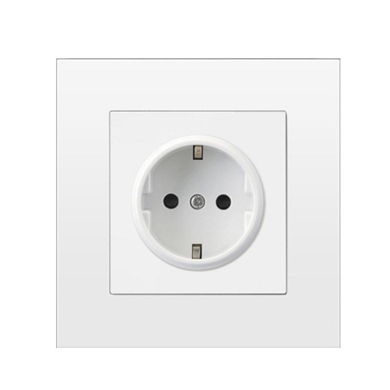 EU Standard Double USB Wall Power Socket,Electrical Socket Wall Plug with Type-c Usb Fast Charing Port 16A PC Panel Outlet 220V