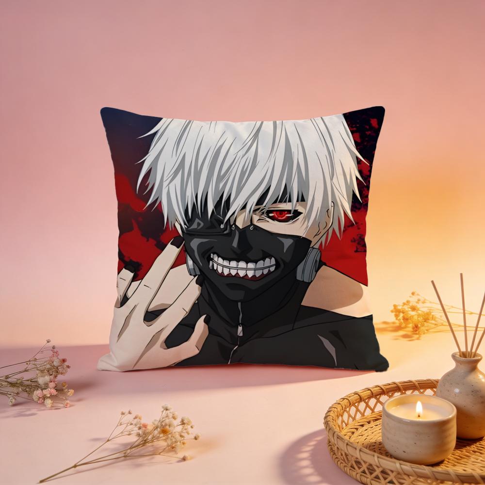 Trendy TTokyo Ghouled Cushion Cover Comfortable Durable Pillow Cover MultiScene for Home Office Car Sofa