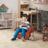 Kids Armchair with Dinosaur Design, Wooden Frame, for Bedroom, Playroom, Kids Room - Red