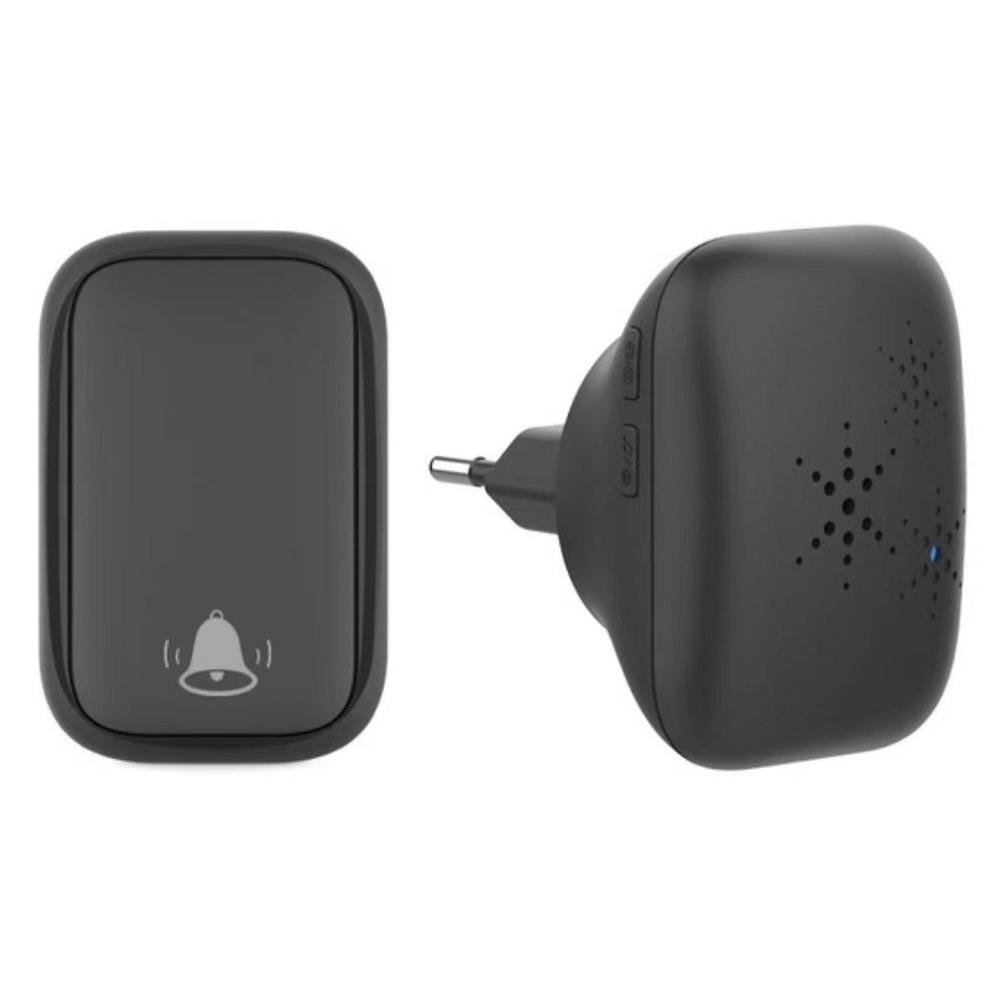 WHM01 EU Plug Home Doorbell Press Button Door Bell with 1 Transmitter+1 Receiver A