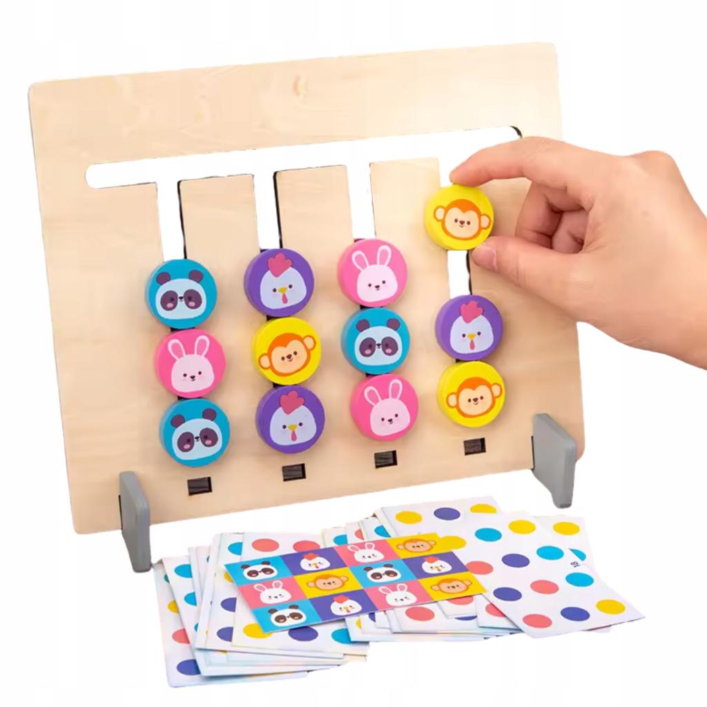 Lernspiel Montessori Set Tierblöcke Farbzuordnung