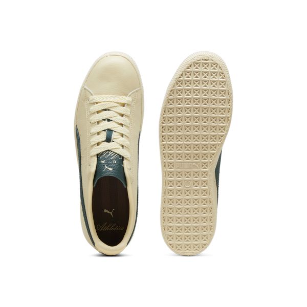 Puma Clyde Players Lane Unisex Sneaker Creme Cremig-Vanille Intensiv-Rot 398701-01