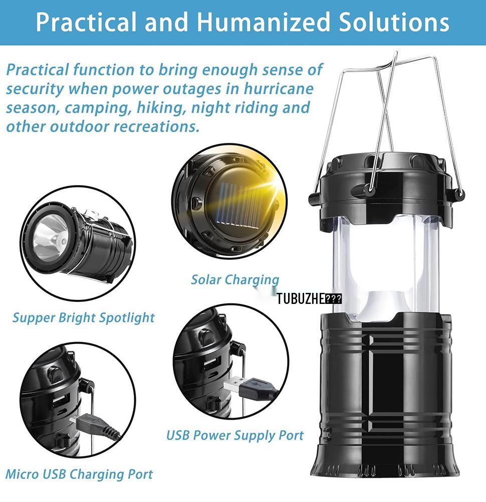 Multifunctional Outdoor Solar LED Camping Light
