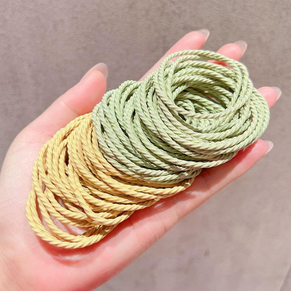 50PCS Strong Elasticity Hair Tie Candy Color Hair Rope Fashion Hair Accessories