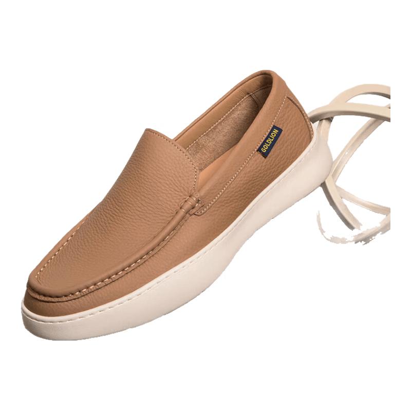 Goldlion Men s Business Casual Slip-On Leather Shoes 41