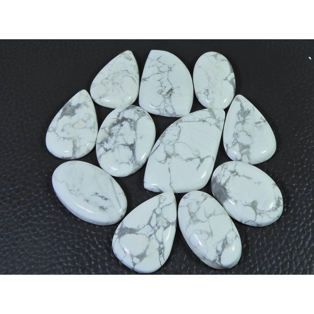 277Cts. Natural Howlite Mix Shape Cabachon Loose Gemstone 11 Pcs Lot C-2551