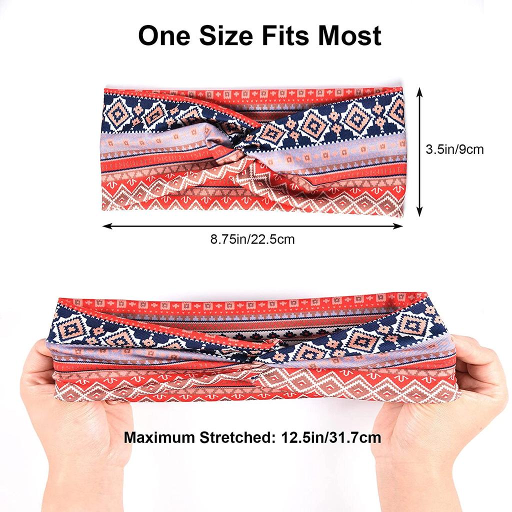 Faixa de cabeça vintage, faixa elástica torcida, acessórios para cabelo, boho africano, faixa de cabelo para meninas, turbante, envoltório de cabeça, bandagem