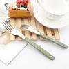 6Pcs Dessert Dinner Forks 18/20cm ABS Handle Rivets Stainless Steel Forks Cake Salad Fork Kitchen Flatware Decoration