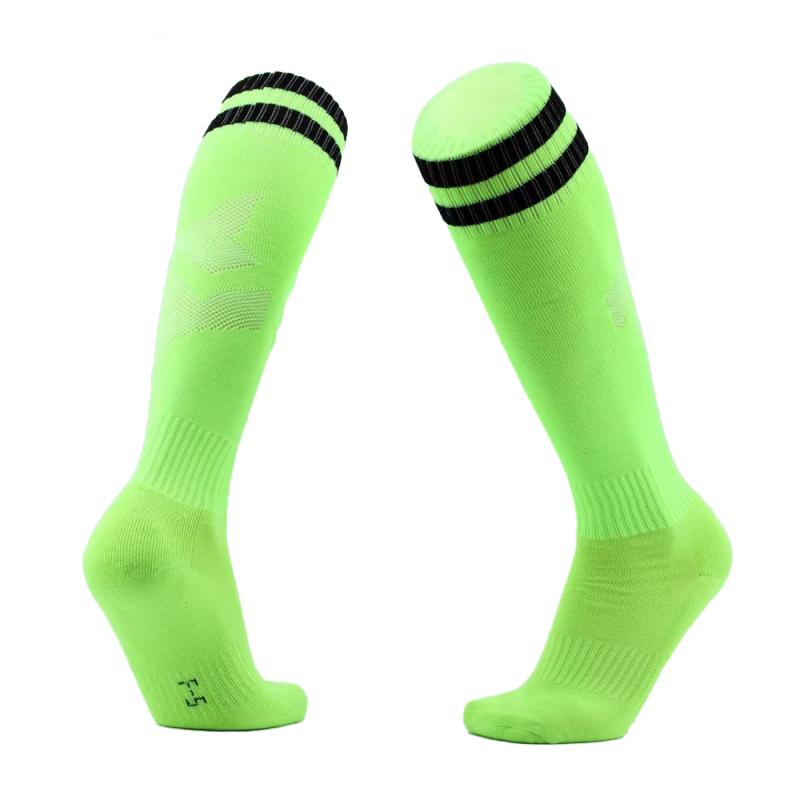 1 Paire Chaussettes de Sport Football Longues Genou Coton Spandex Enfants Legging Bas Football Baseball Cheville Adultes Enfants Chaussettes