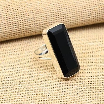 Glorious Black Spinel Gemstone Handmade 925 Solid Sterling Sliver Inel de bijuterii pentru ea