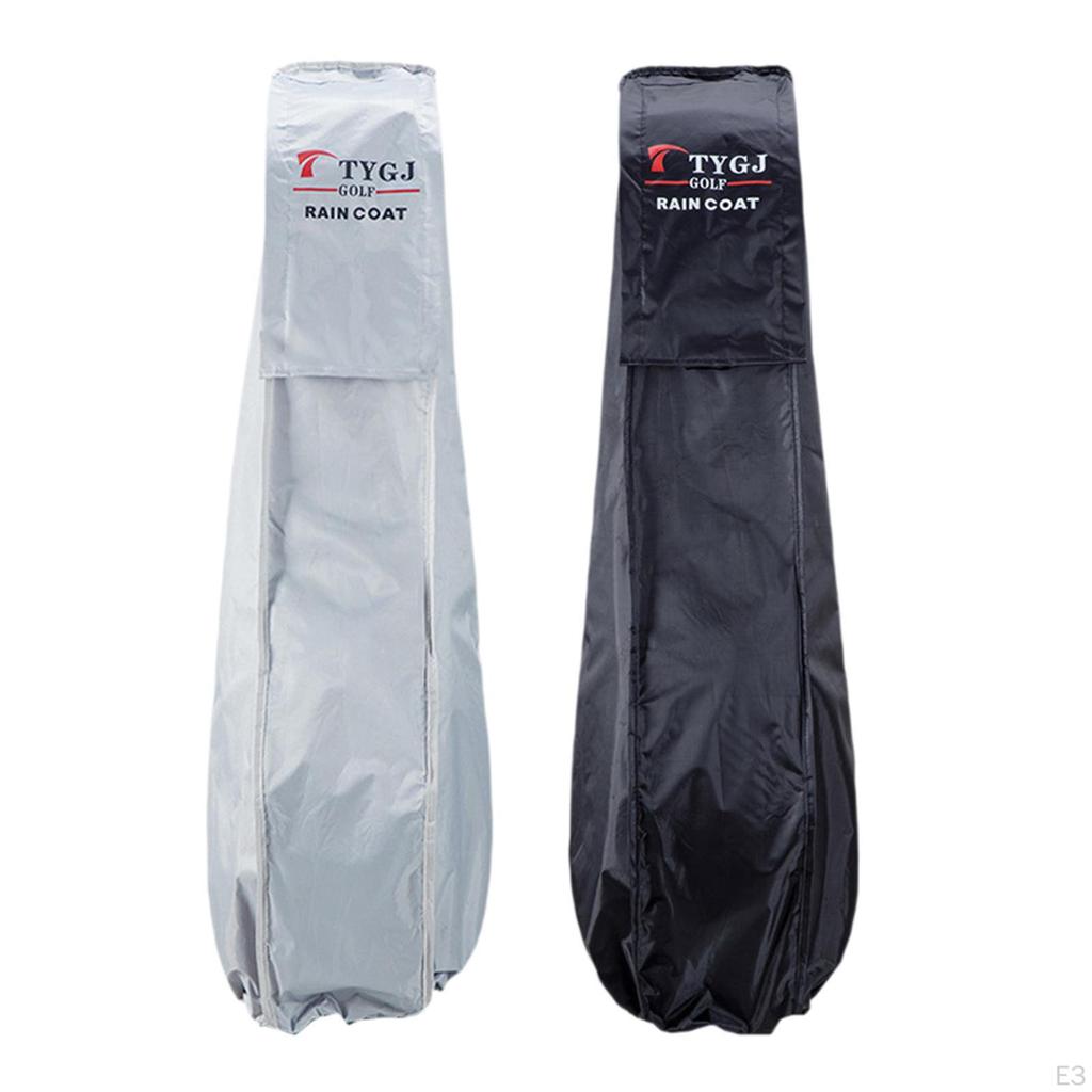 Golf Bag Cover Dust for Mens Women Golfer with Zipper Sturdy Nylon Black Storage