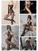 Air Hostess Lingerie Set: Sexy Maid Uniform with Stockings & Fishnet Bodysuit