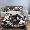 French Bulldog Puppies Basket Bedding Duvet Cover Set  (1*Duvet Cover 2*Pillowcases, without duvet insert)