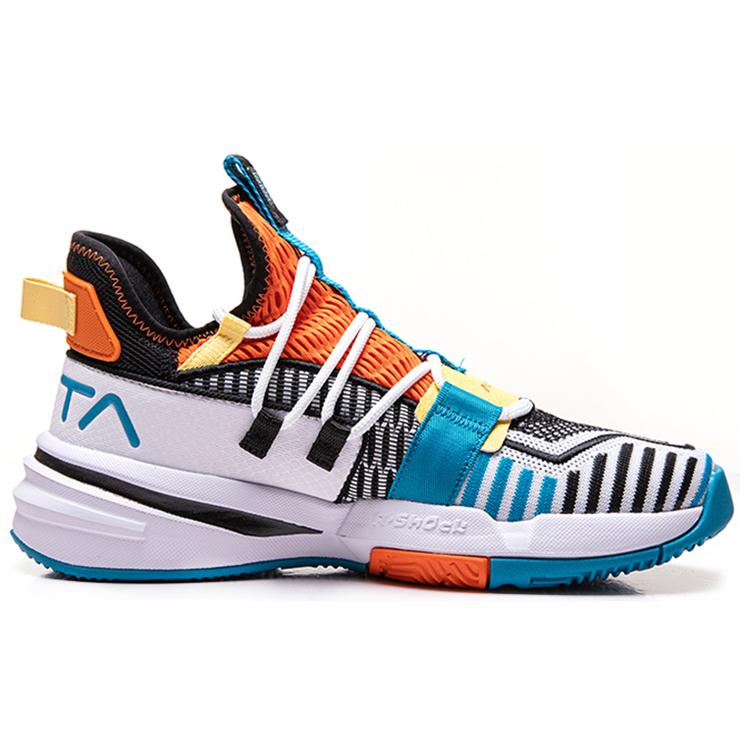 New Anta Craze 1 Slip Resistant Mid Top Performance Basketball Shoes Men's White 112021609-8