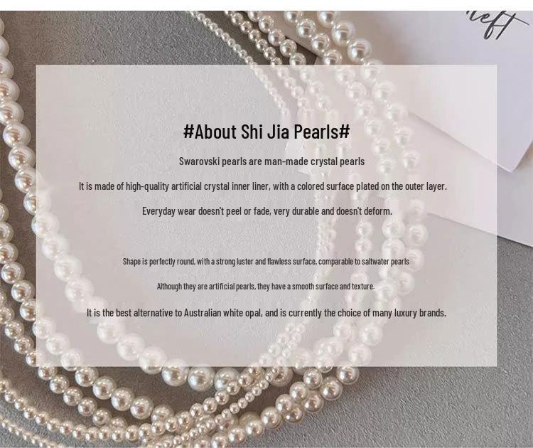 High-Gloss Mother-of-Pearl Necklace: Women's Exquisite, Durable, Strong Light Baby Rice Beads Clavicle Chain