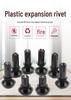 Nylon Expansion Rivet Set: Male-Female White/Black Snap Button for PC Board