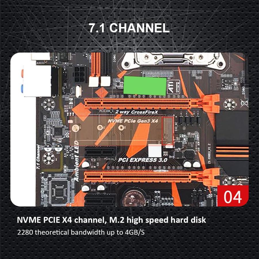 X99 D3 Four-Channel Memory Slot Cpu Support Gigabit Network Card